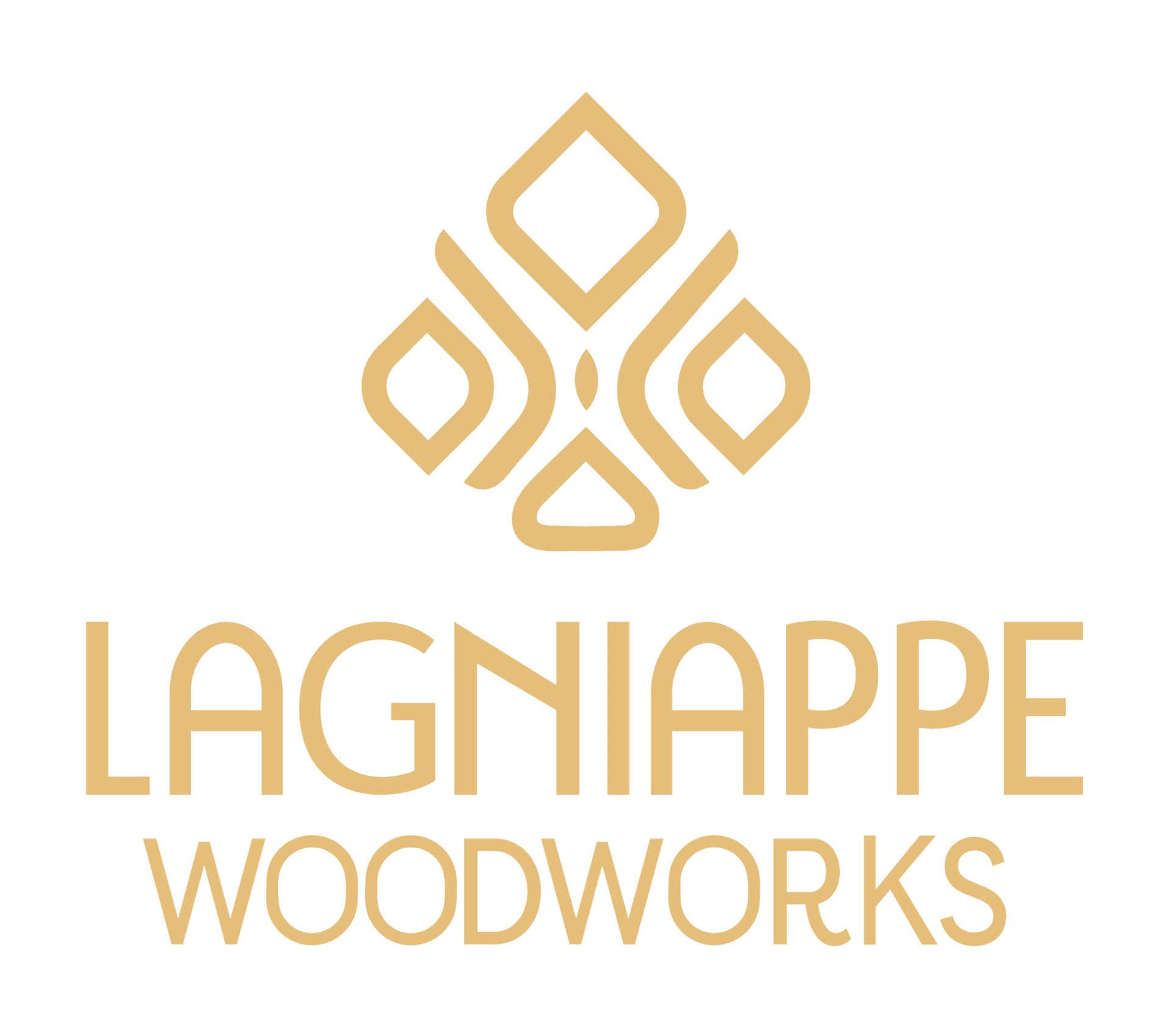 lagniappe logo stacked harvest gold