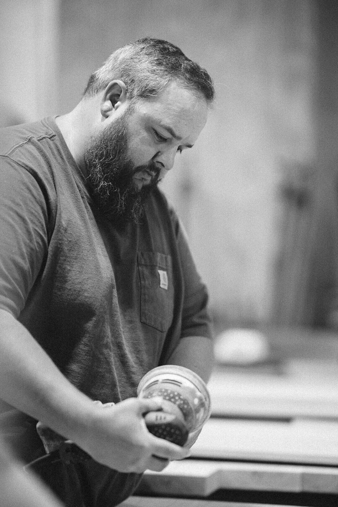 dan preparing to build a table